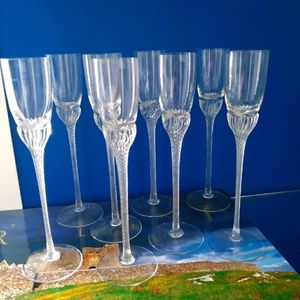 Long Stem Set Of Air Twist Toasting Glasses